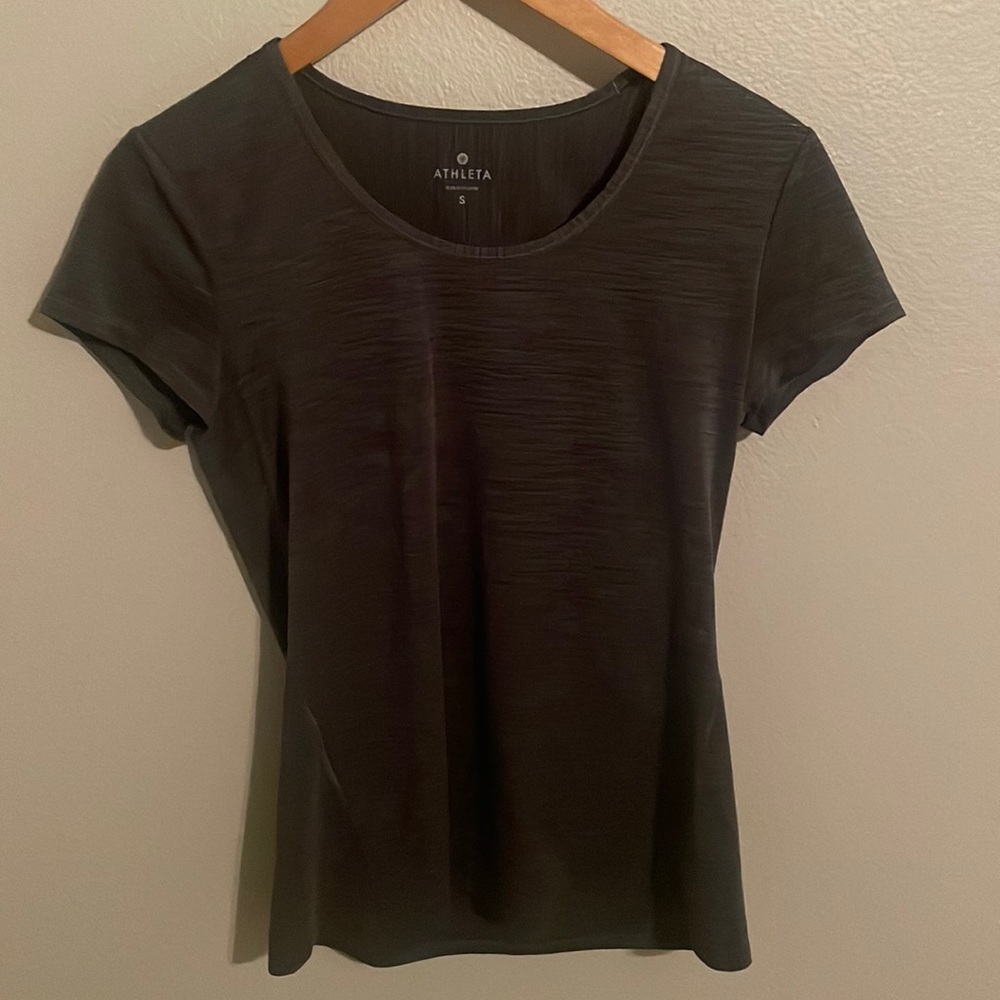 Athleta workout top sz s small woman’s heather grey - Picture 2 of 4